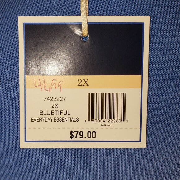 NWT Kaari Blue Cold Shoulder Long Sleeve Mock Neck Tunic Top - 2X - Picture 5 of 6